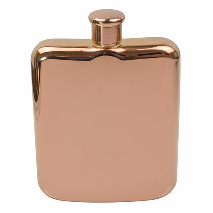 Shiny Rose Gold Hip Flask