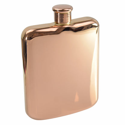 Shiny Rose Gold Hip Flask