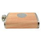 Light Wood with Oval Plate Hip Flask