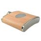 Light Wood with Oval Plate Hip Flask