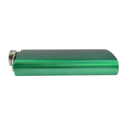 8oz Metallic Green Hip Flask