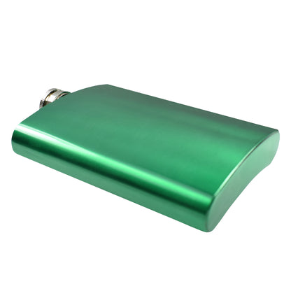 8oz Metallic Green Hip Flask