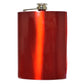 8oz Metallic Red Hip Flask