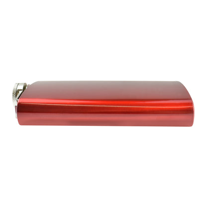 8oz Metallic Red Hip Flask
