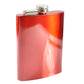 8oz Metallic Red Hip Flask