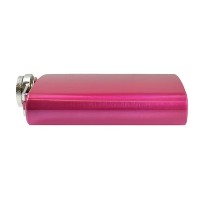 6oz Metallic Pink Hip Flask