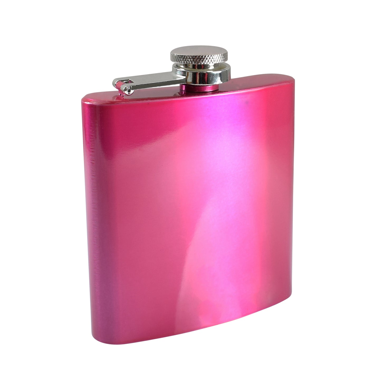 6oz Metallic Pink Hip Flask
