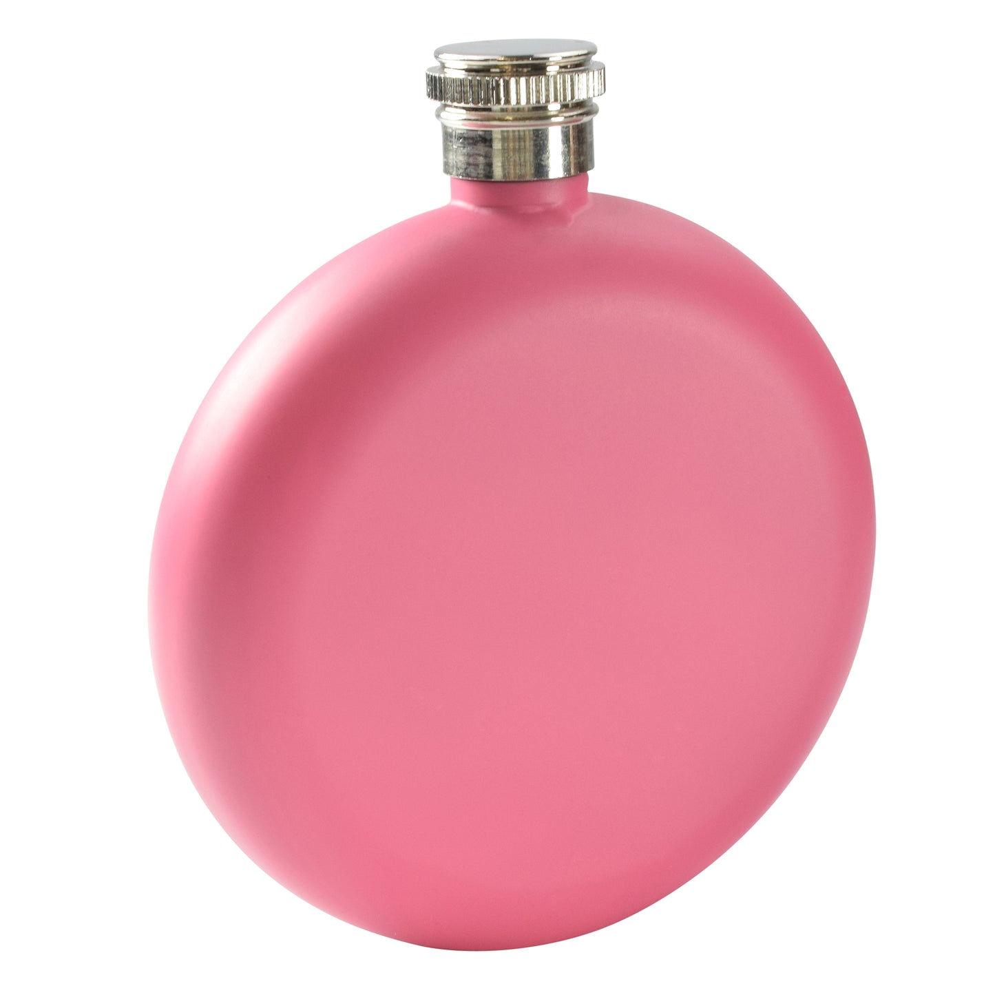 5oz Round Matte Pink Hip Flask