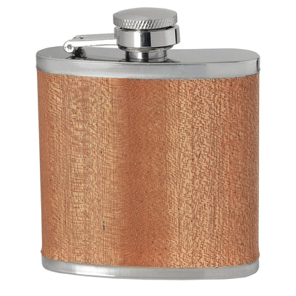 3oz Dark Wood Hip Flask