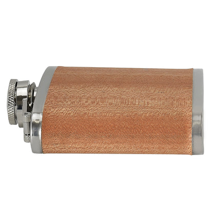 3oz Dark Wood Hip Flask