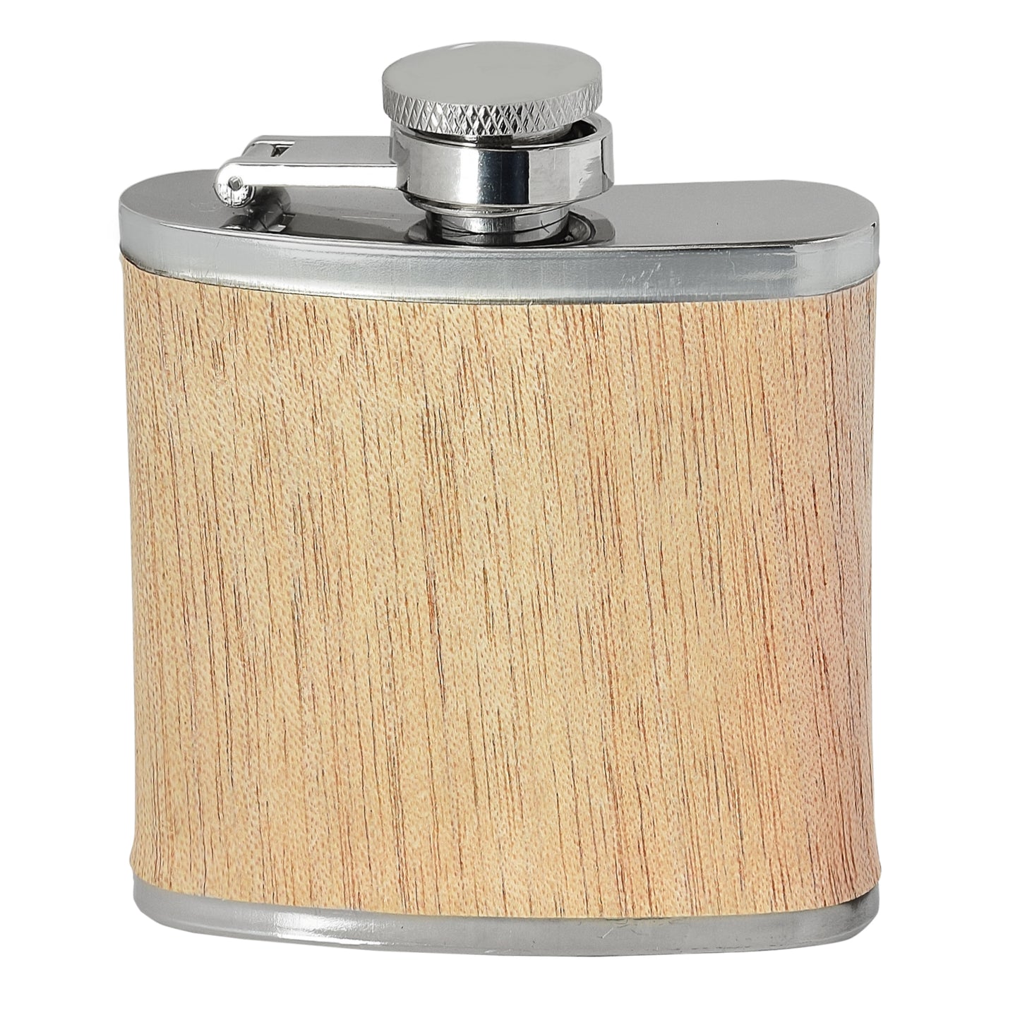 3oz Light Wood Hip Flask