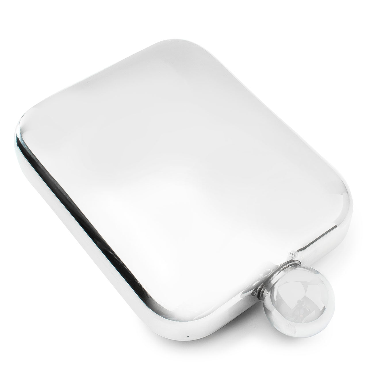 6oz Cushion Silver Hip Flask