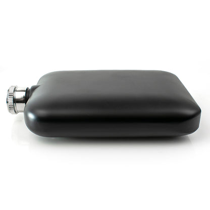6oz Cushion Matte Black Hip Flask