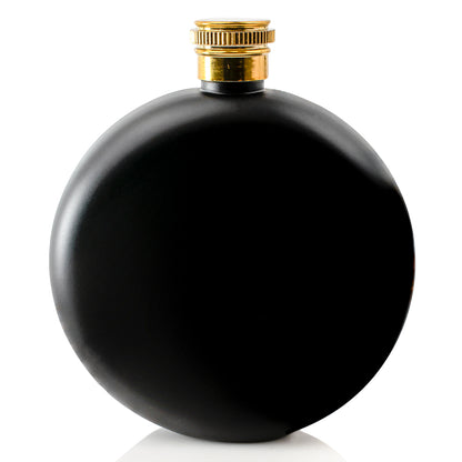 5oz Round Matte Black Hip Flask