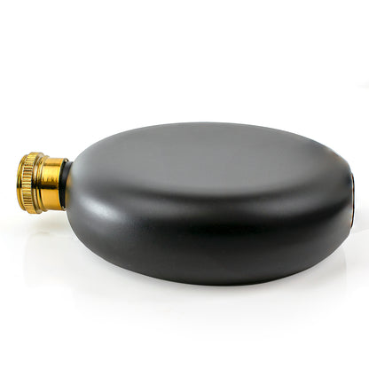 5oz Round Matte Black Hip Flask
