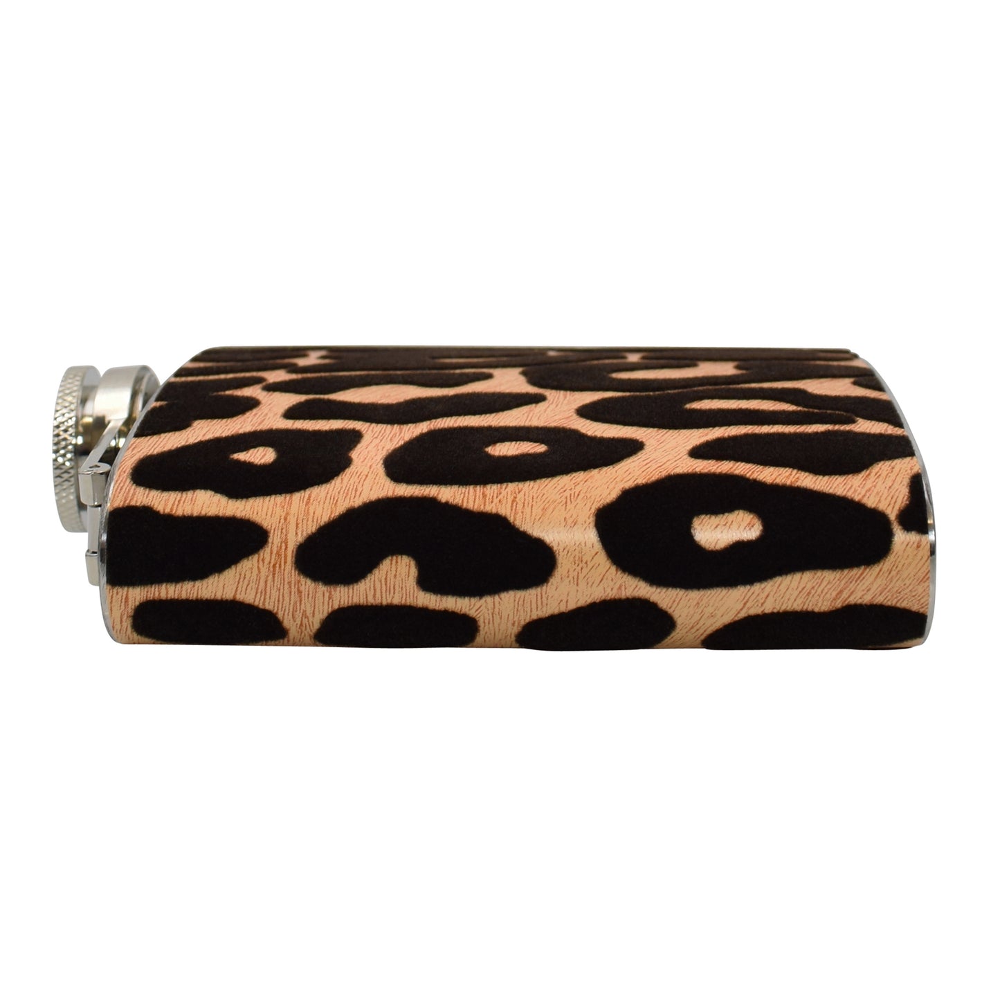 6oz Leopard Print Vinyl Hip Flask