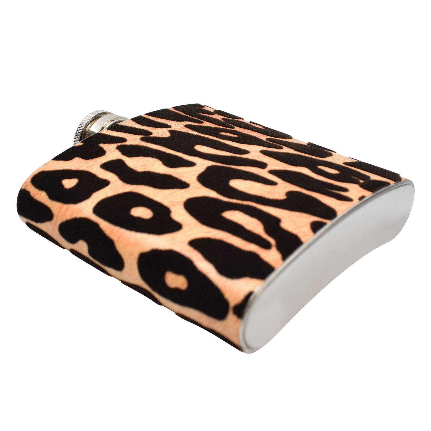 6oz Leopard Print Vinyl Hip Flask