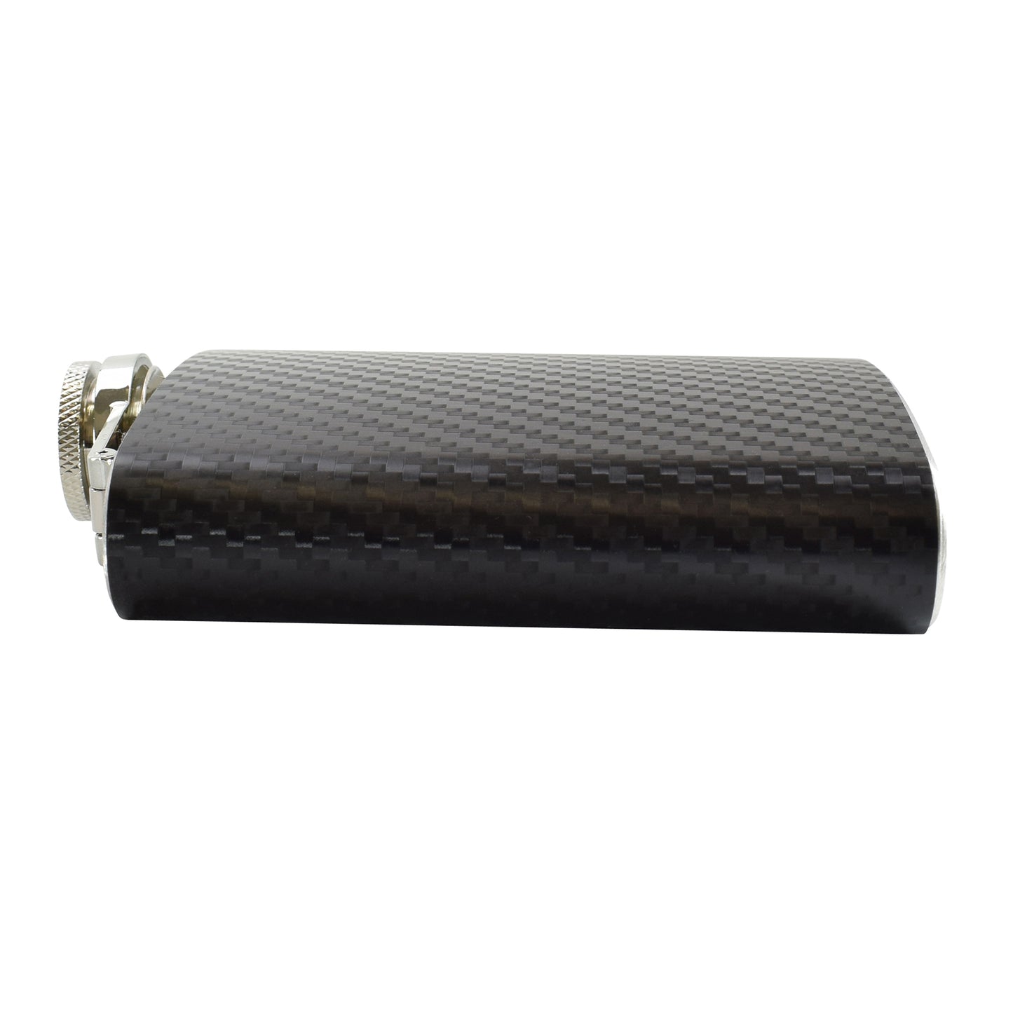 6oz Black Carbon Fibre Vinyl Hip Flask