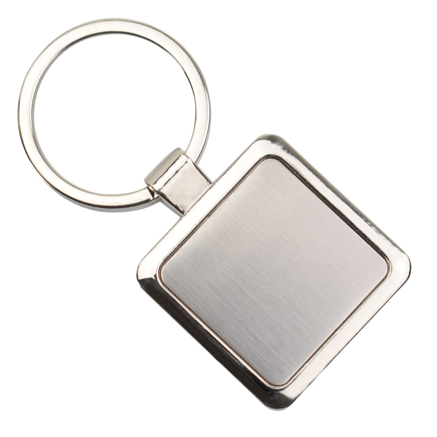 Chrome Square Keyring