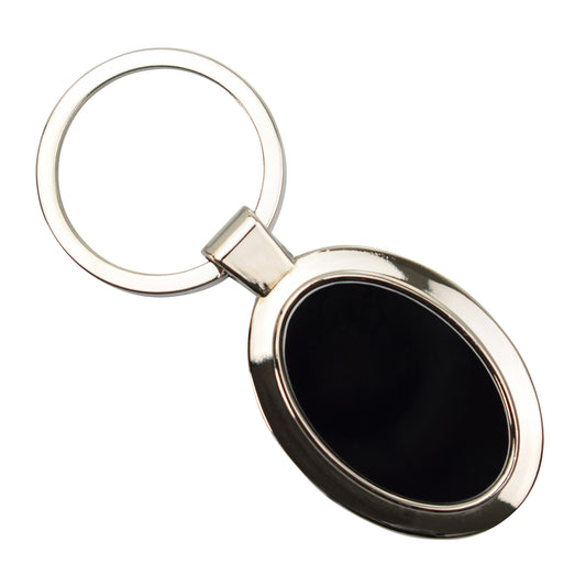 Black Oval Keyring