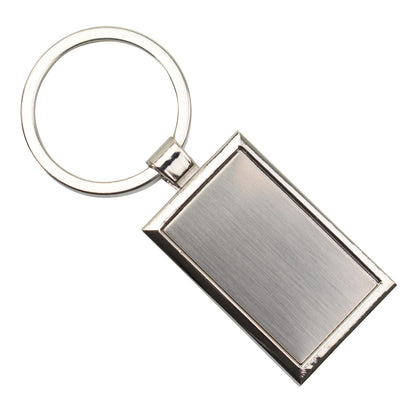 Chrome Rectangular Keyring