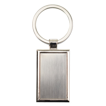 Chrome Rectangular Keyring
