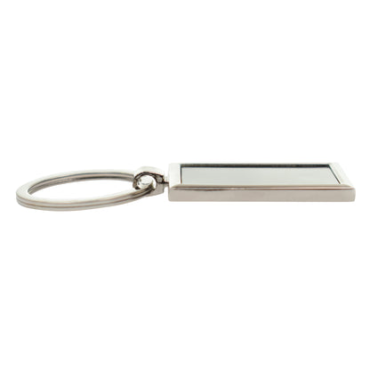Chrome Rectangular Keyring