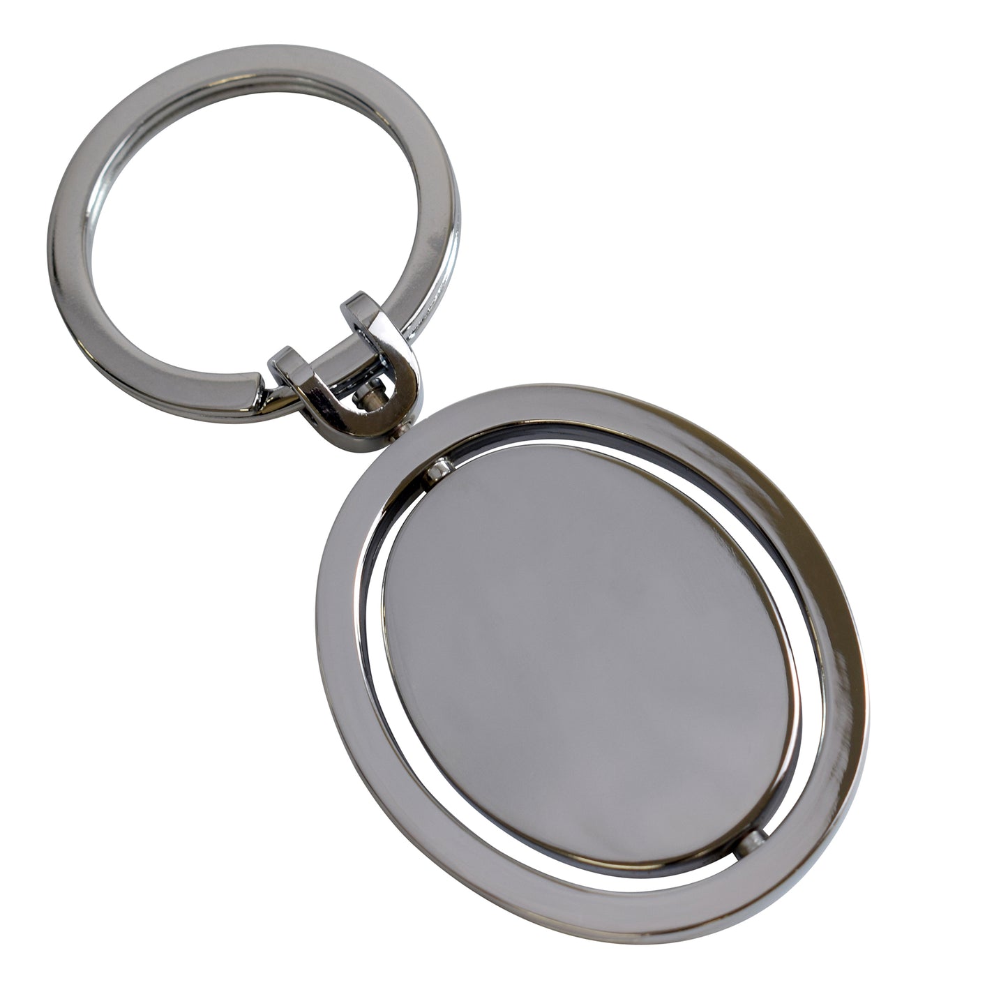 Silver Oval Keyring