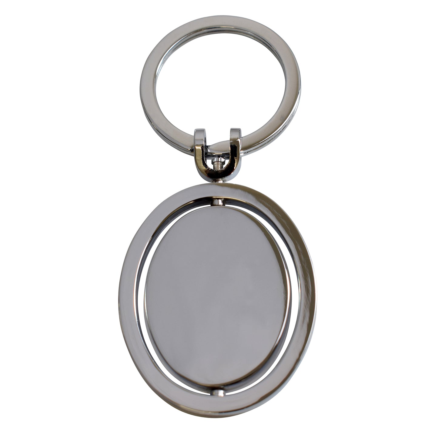 Silver Oval Keyring