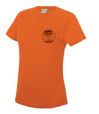 Fox Trotters Womens tech tee Orange