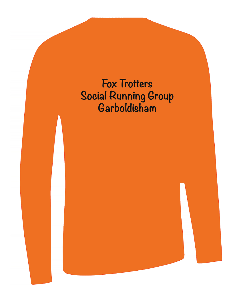 Fox Trotters Unisex Long Sleeve Tech Tee Orange