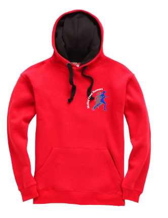 Fire Red and Black Motley Crew Runners - Hoodie