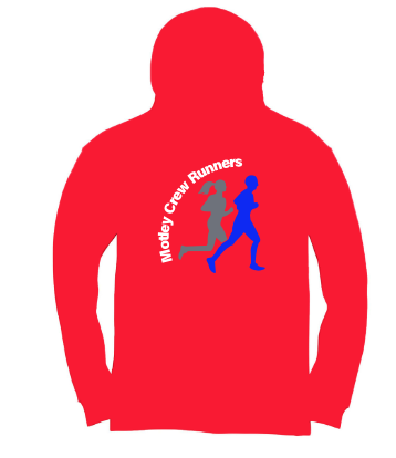 Fire Red and Black Motley Crew Runners - Hoodie