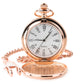 Roman Numeral Rose Gold Pocket Watch