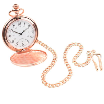 Arabic Numeral Rose Gold Pocket Watch