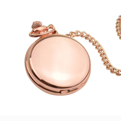 Arabic Numeral Rose Gold Pocket Watch