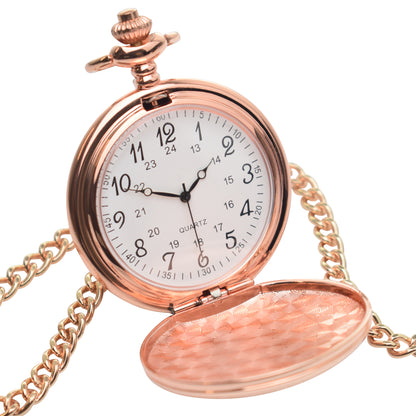 Arabic Numeral Rose Gold Pocket Watch