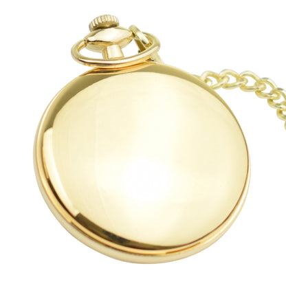 Open Front Roman Numeral Gold Pocket Watch