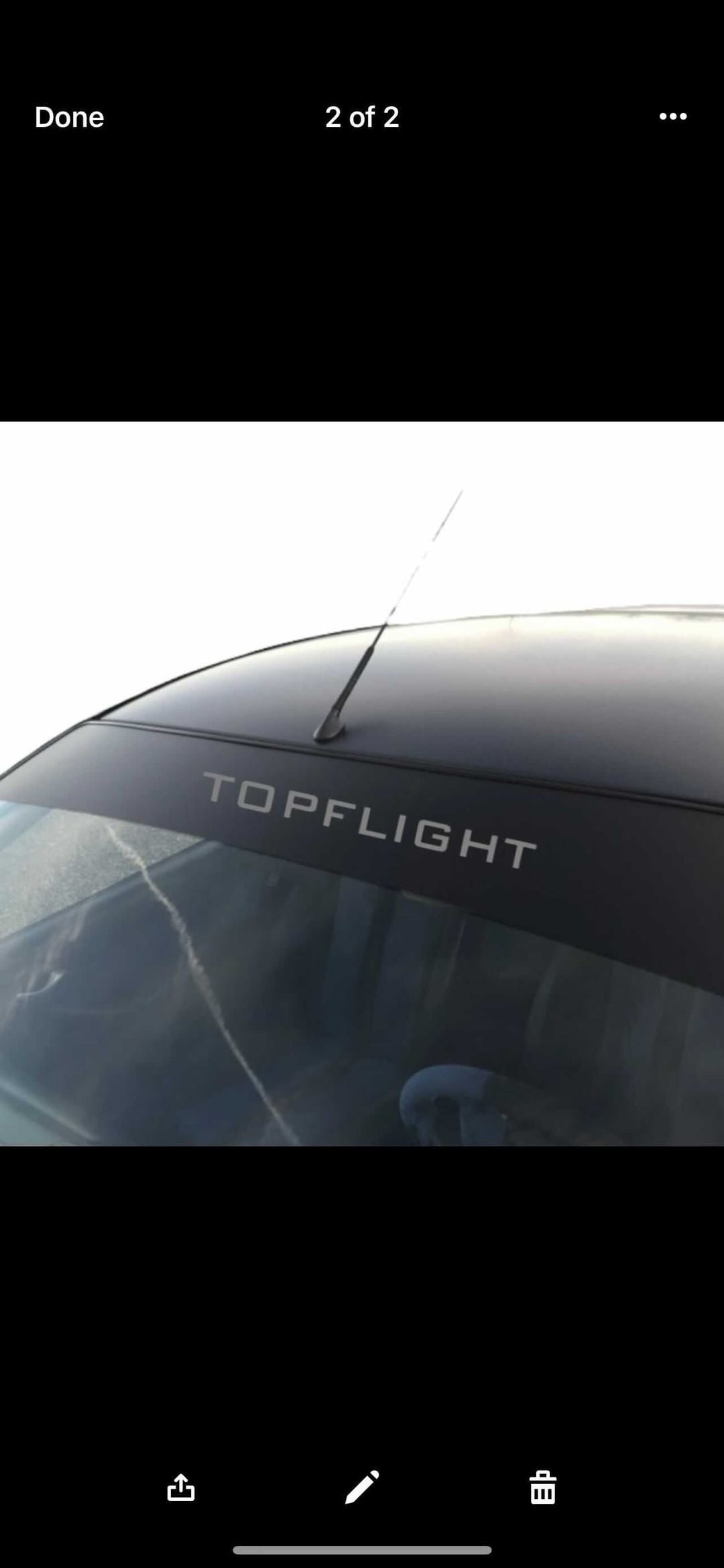 Top flight sun strip