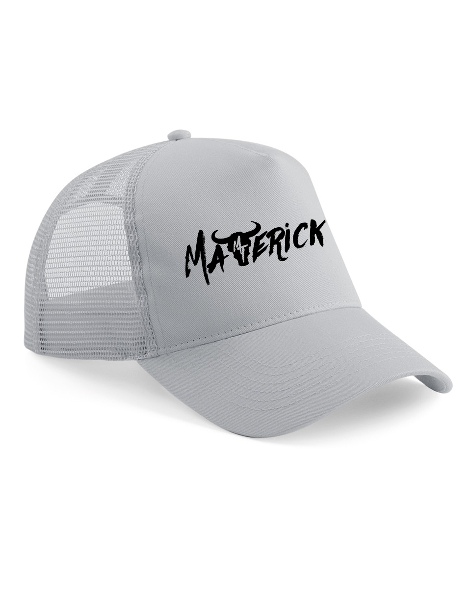 Light Grey Maverick Training Trucker Cap localprintpros